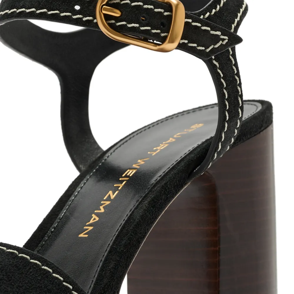 Stuart Weitzman Dayna contrast-stitch platform sandals Zwart