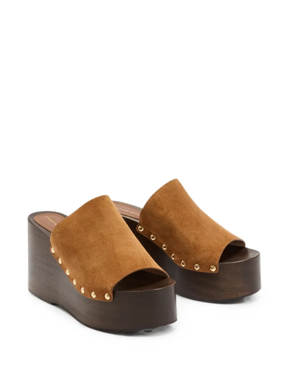 Stuart Weitzman Kate studded platform sandals Bruin