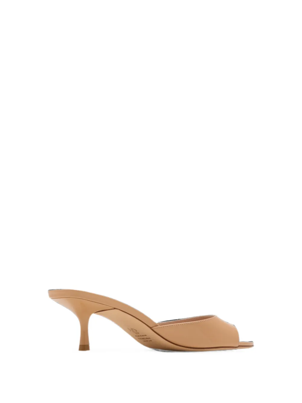Stuart Weitzman Lexington patent-finish sandals Beige