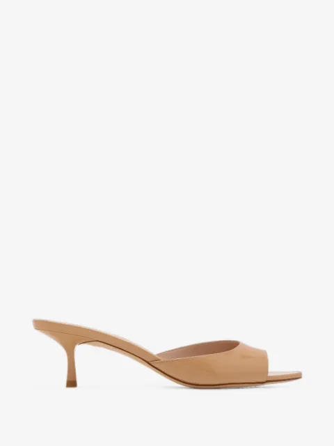 Stuart Weitzman Lexington patent-finish sandals