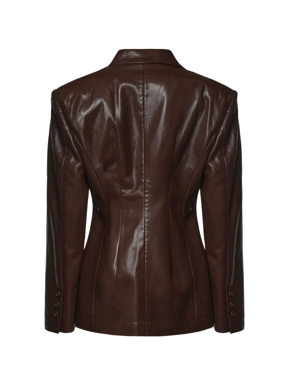 THE ANDAMANE Blazer met enkele rij knopen en puntige revers Bruin