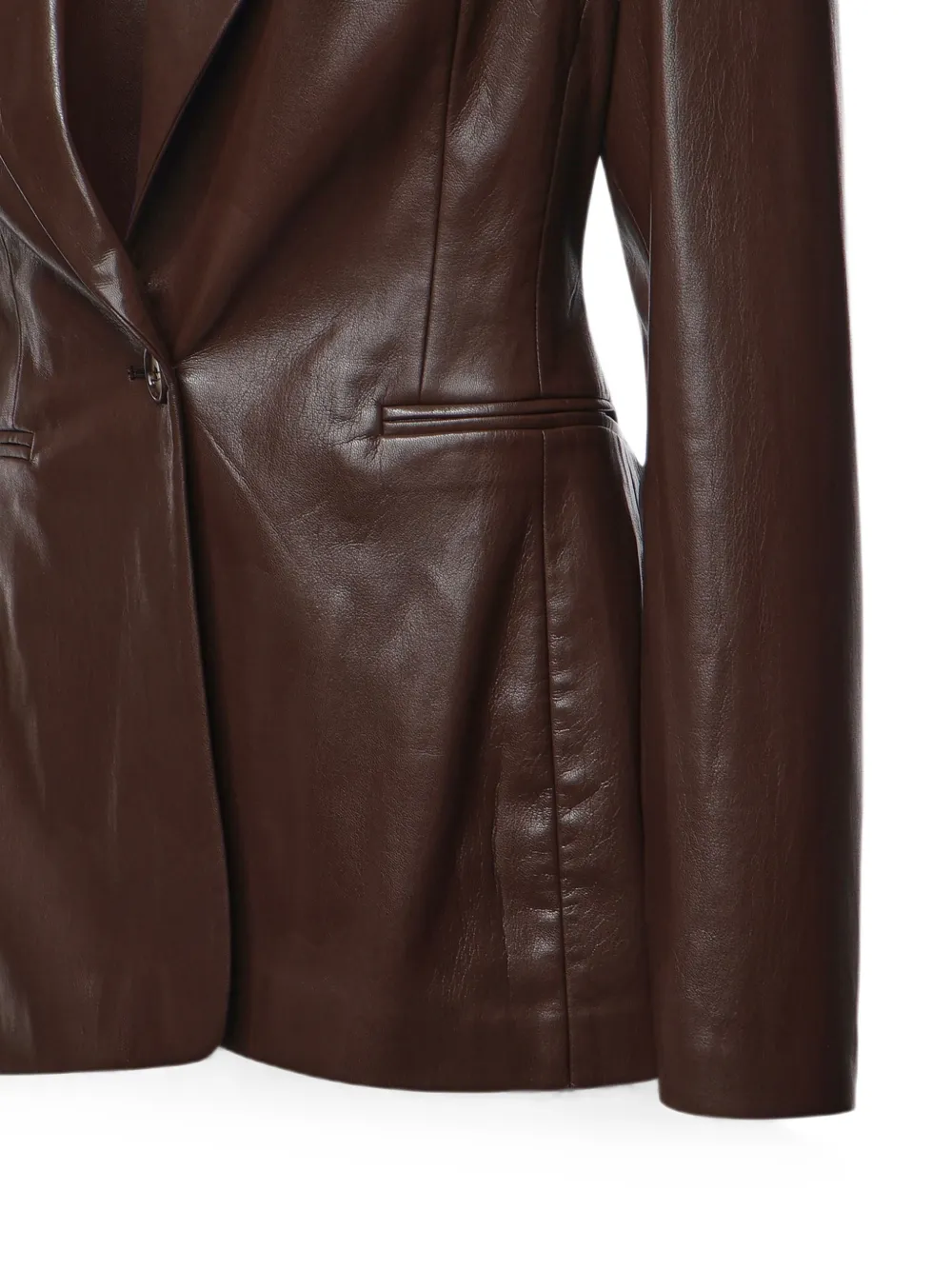 THE ANDAMANE Blazer met enkele rij knopen en puntige revers Bruin