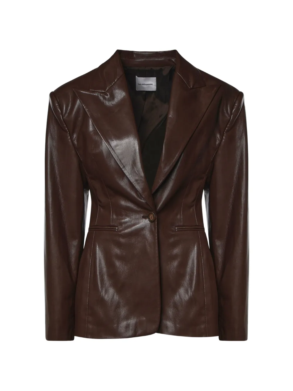 THE ANDAMANE single-breasted peaked-lapel blazer - Braun