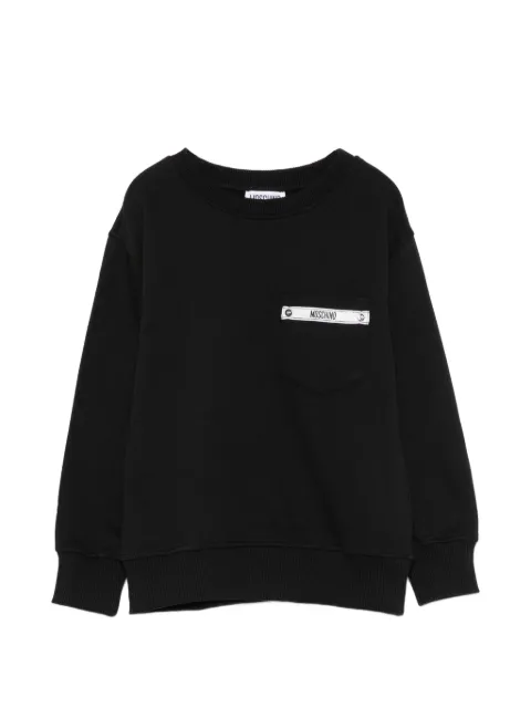 Moschino Kids sweater med logomærke og brystlomme