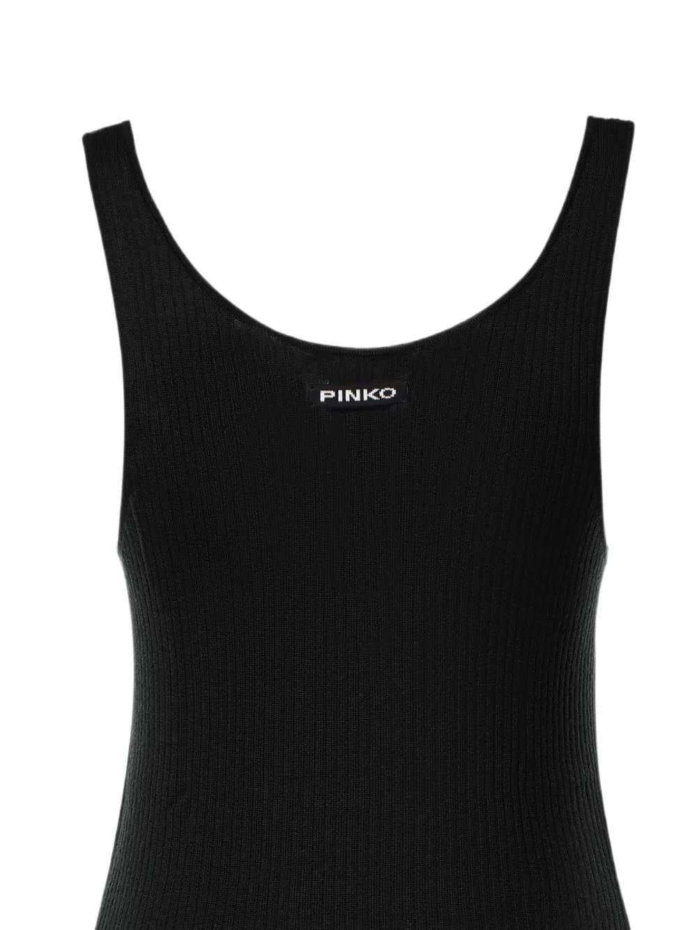 PINKO Ribgebreide tanktop Zwart
