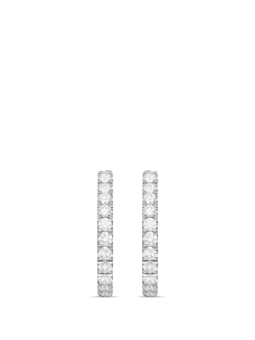 Melissa Kaye medium Clara diamond hoop earrings - Argento