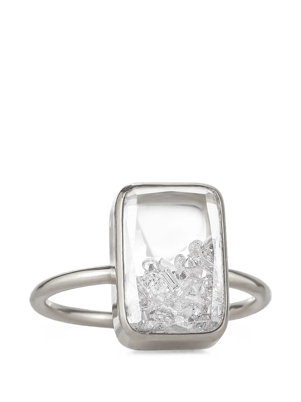 Moritz Glik Ten Fourteen diamond ring - Argento