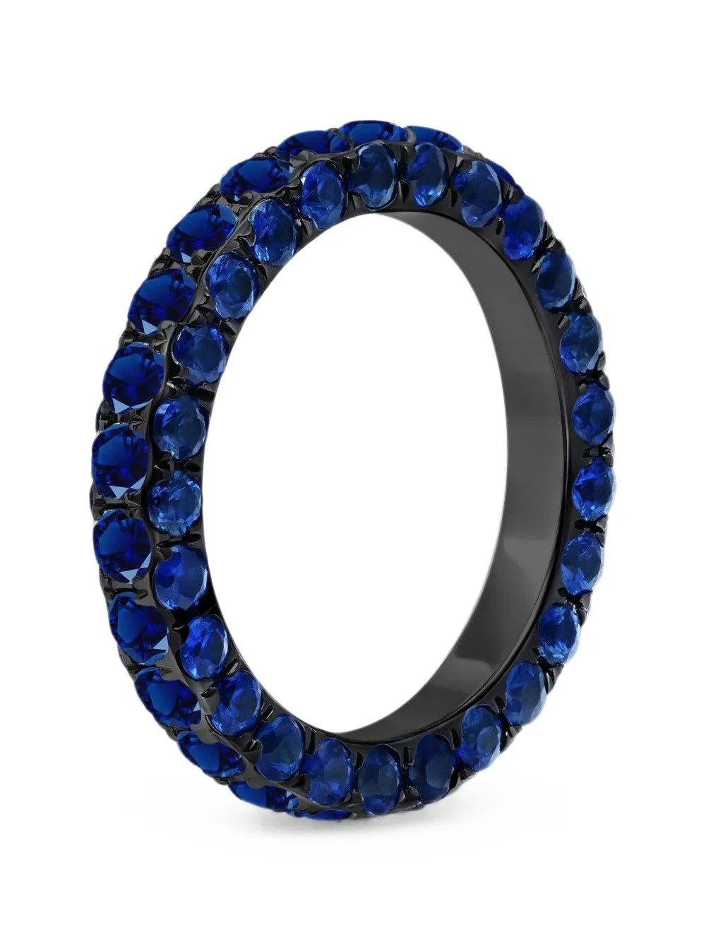 graziela blue sapphire three-sided ring - Nero