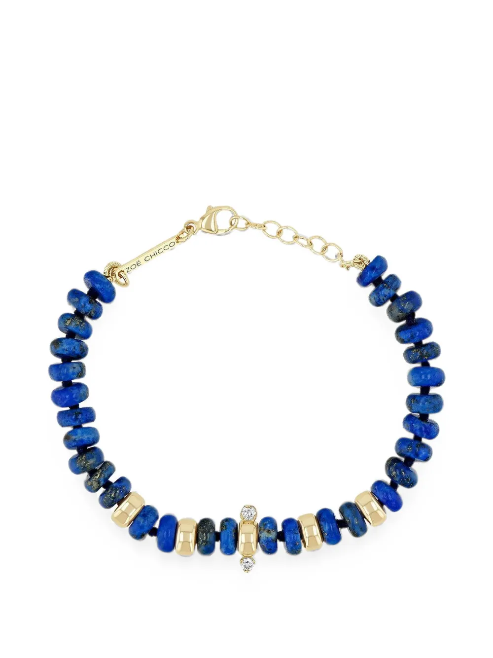 Zoë Chicco lapis and diamond beaded bracelet - Oro