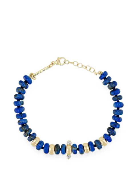 Zoë Chicco lapis and diamond beaded bracelet