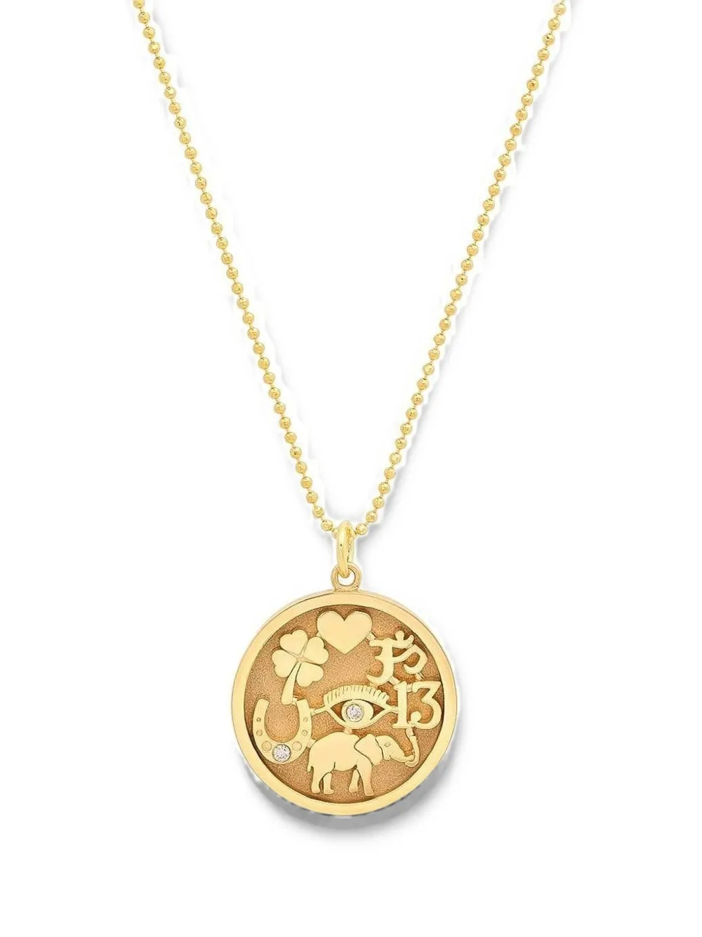 Jennifer Meyer Good Luck Halskette mit Diamant - Gold