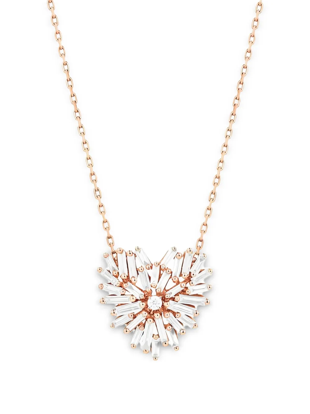 Suzanne Kalan Halskette mit Diamant und Herzmotiv - Rosa