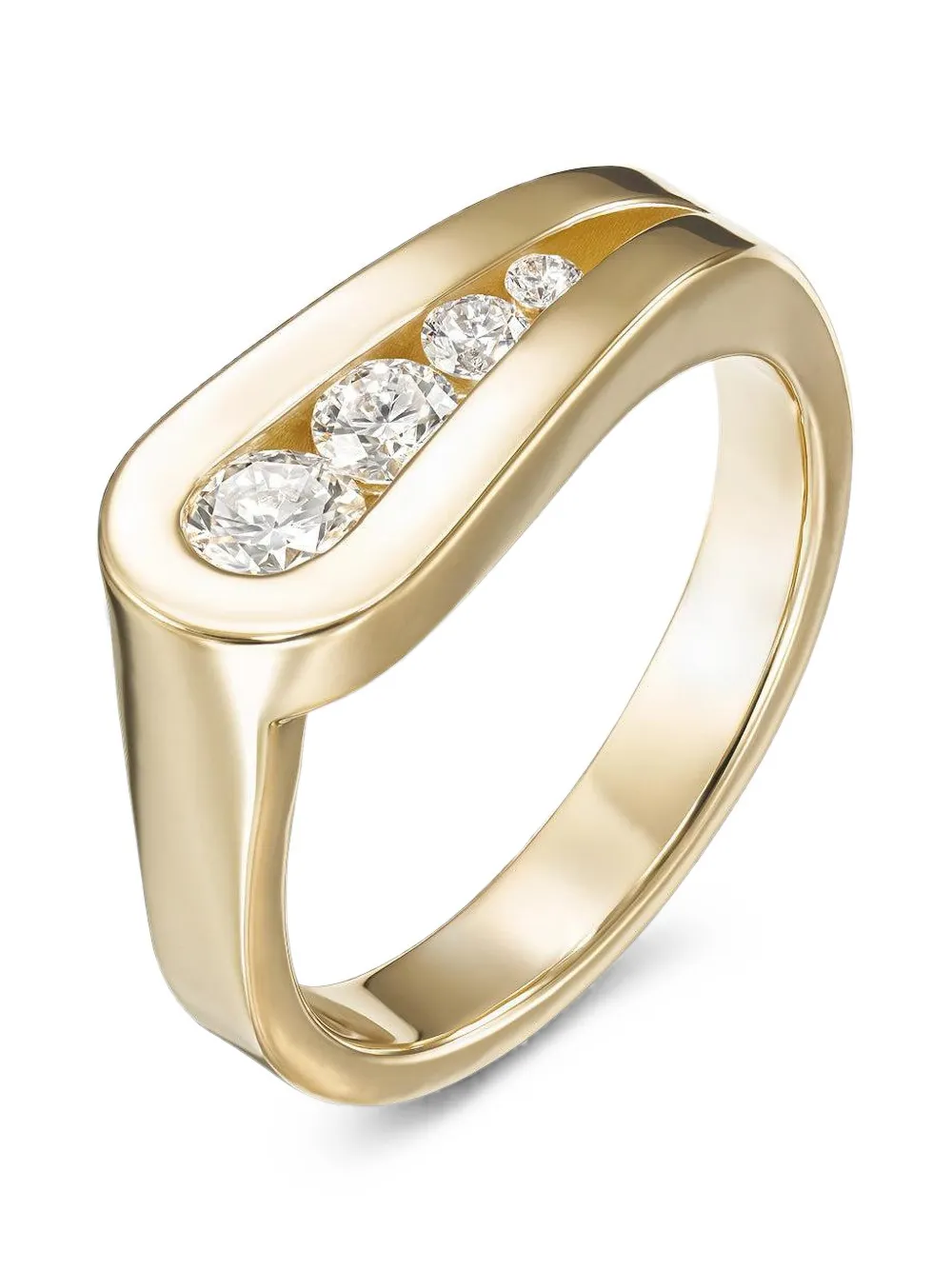 Melissa Kaye Daphne Ring mit Diamanten - Gold