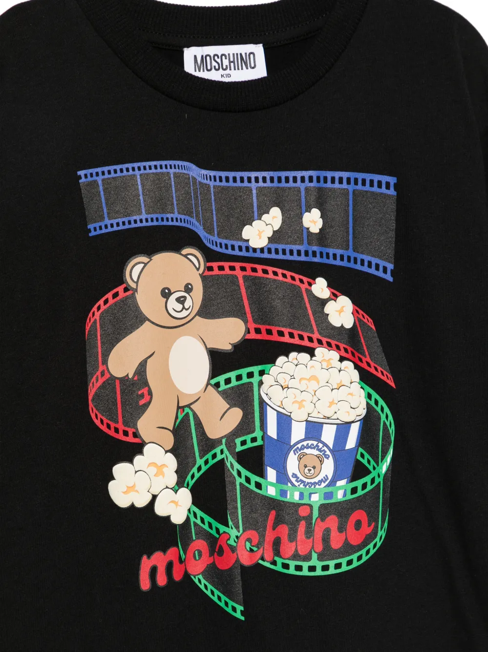 Moschino Kids T-shirt met teddybeerprint Zwart