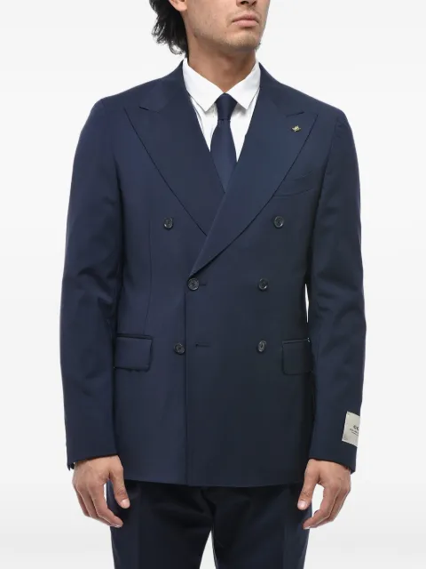 Corneliani double-breasted peak-lapel suit