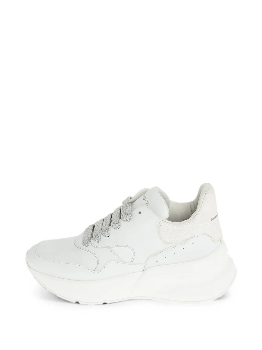 Alexander McQueen Oversized Runner glitter-detail sneakers - Weiß