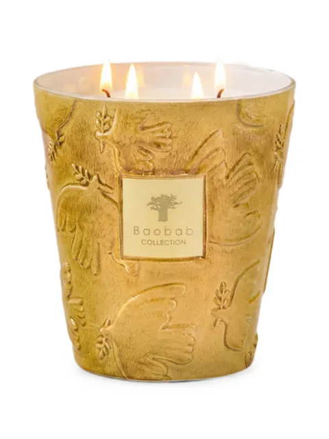 Baobab Collection Dove embossed ceramic scented candle (16cm)