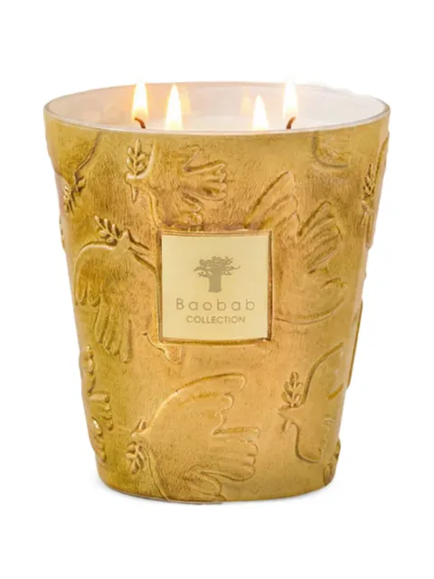 Baobab Collection Dove embossed ceramic scented candle (16cm)