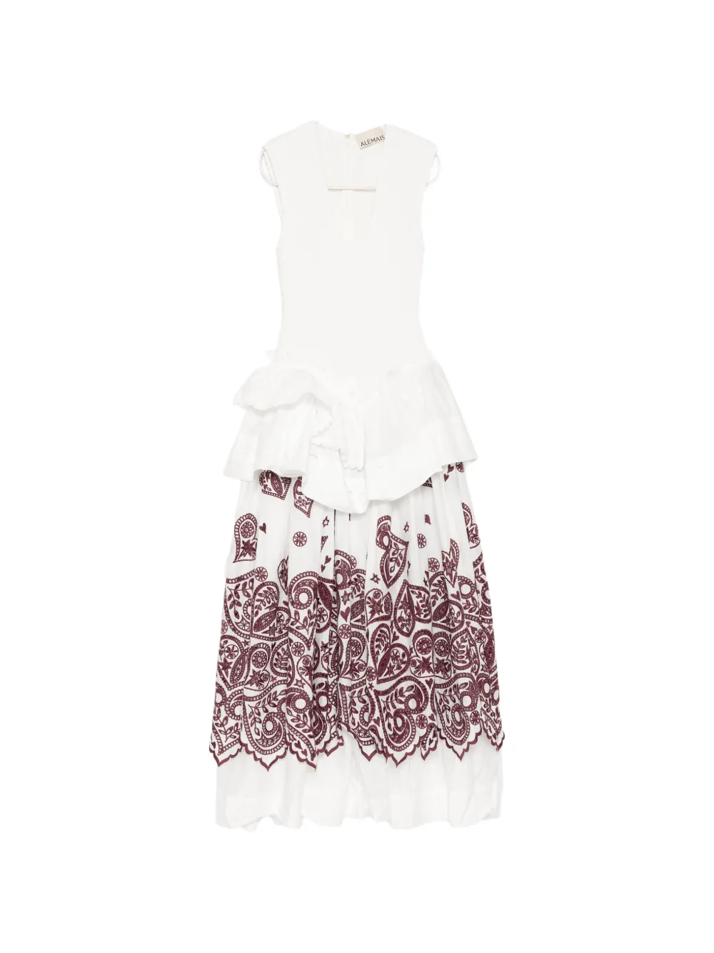 ALEMAIS smocked embroidered dress · 6