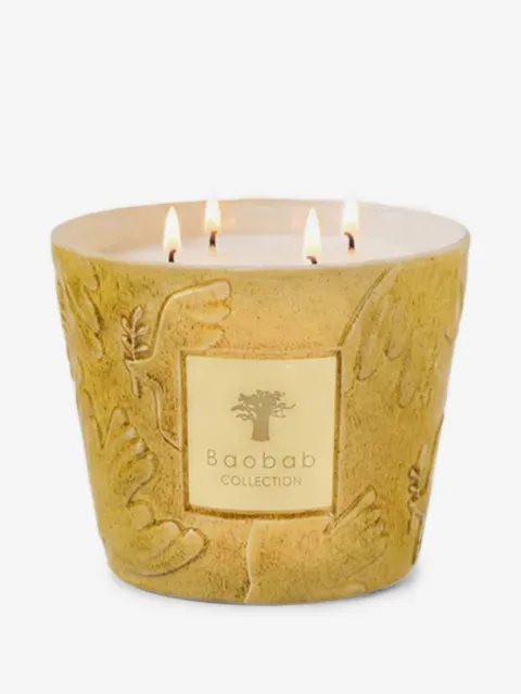 Baobab Collection Dove embossed glass-vessel candle (10cm)