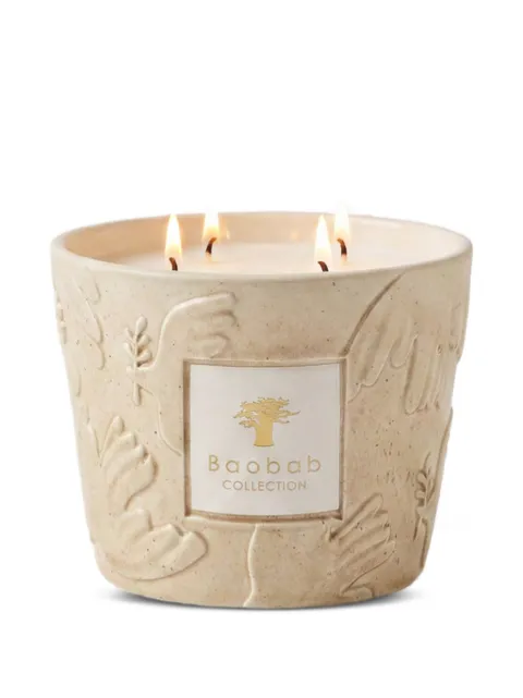 Baobab Collection Paloma embossed ceramic scented candle (10cm)