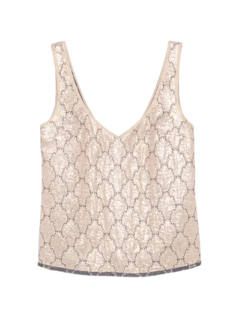 Prada Pre-Owned 2000s metallic-effect top