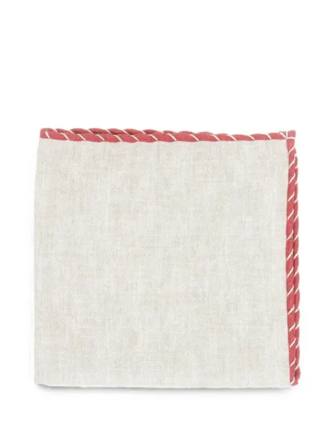 Eleventy contrast-trim pocket square