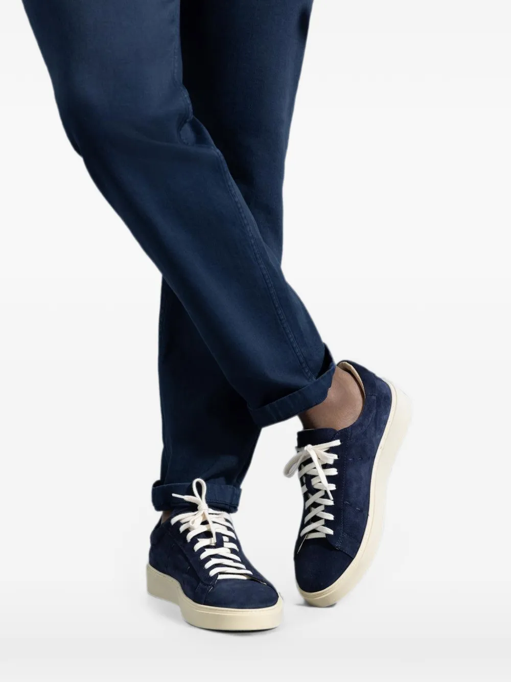 Eleventy suede lace-up sneakers Blauw