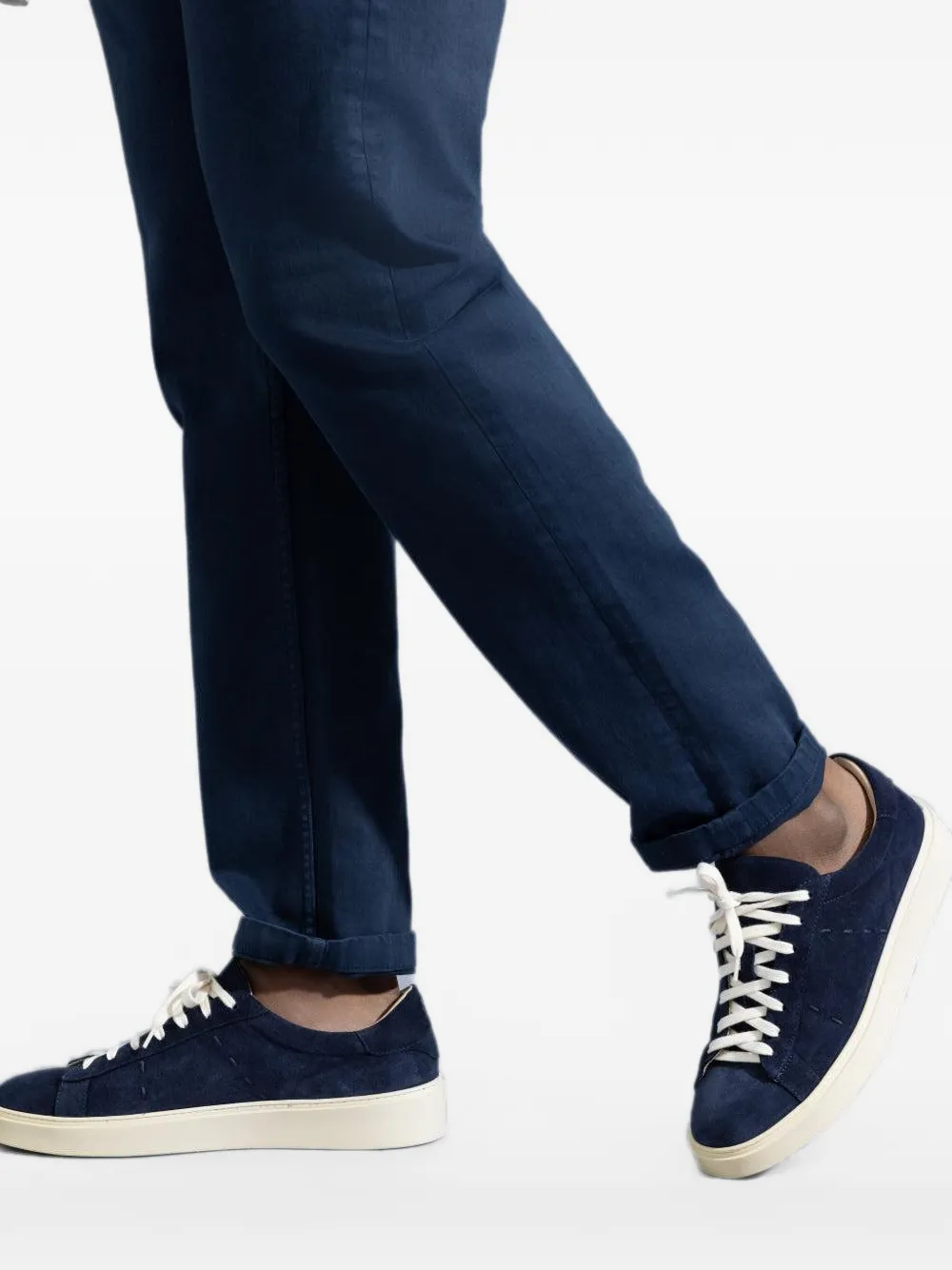 Eleventy suede lace-up sneakers Blauw