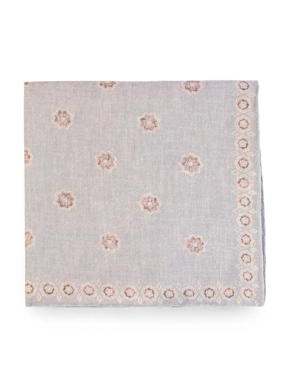Eleventy Pochet met bloemenprint Grijs