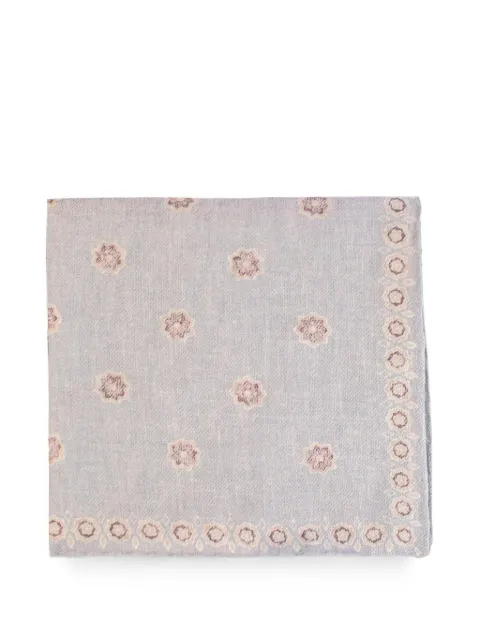 Eleventy floral-pattern pocket square