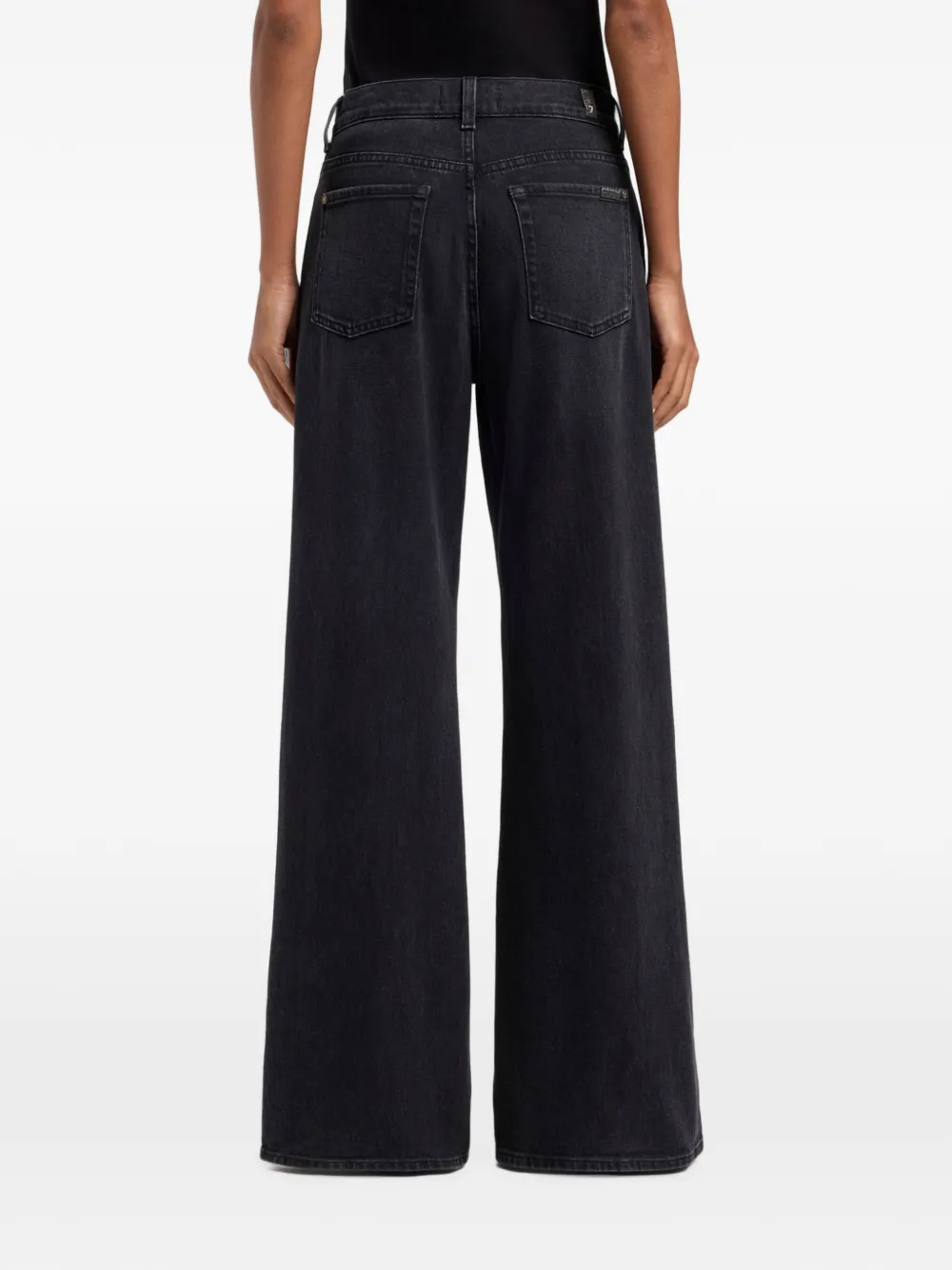 7 For All Mankind Lotta jeans met wijde pijpen Zwart