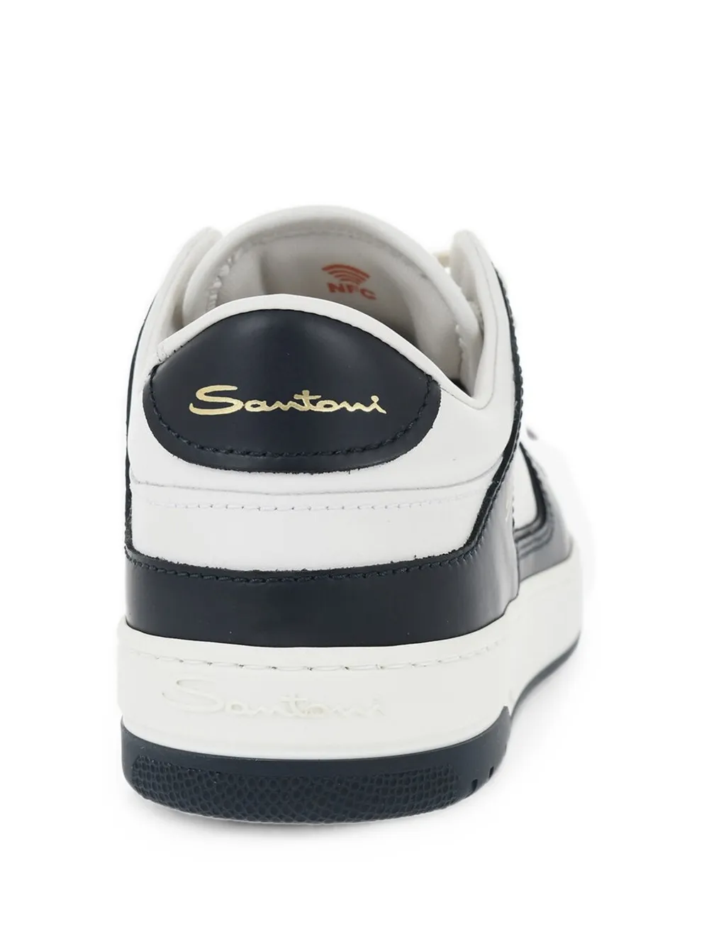 Santoni Air perforated panelled sneakers Wit