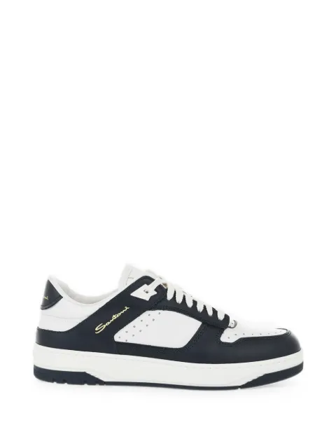 Santoni Air perforated panelled sneakers