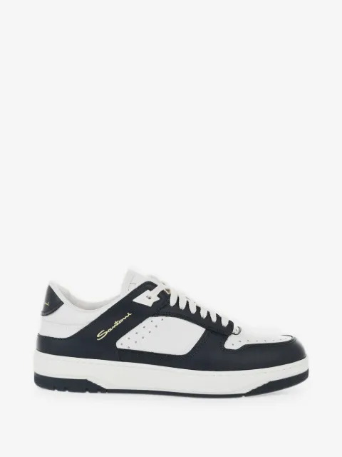 Santoni Air perforated panelled sneakers