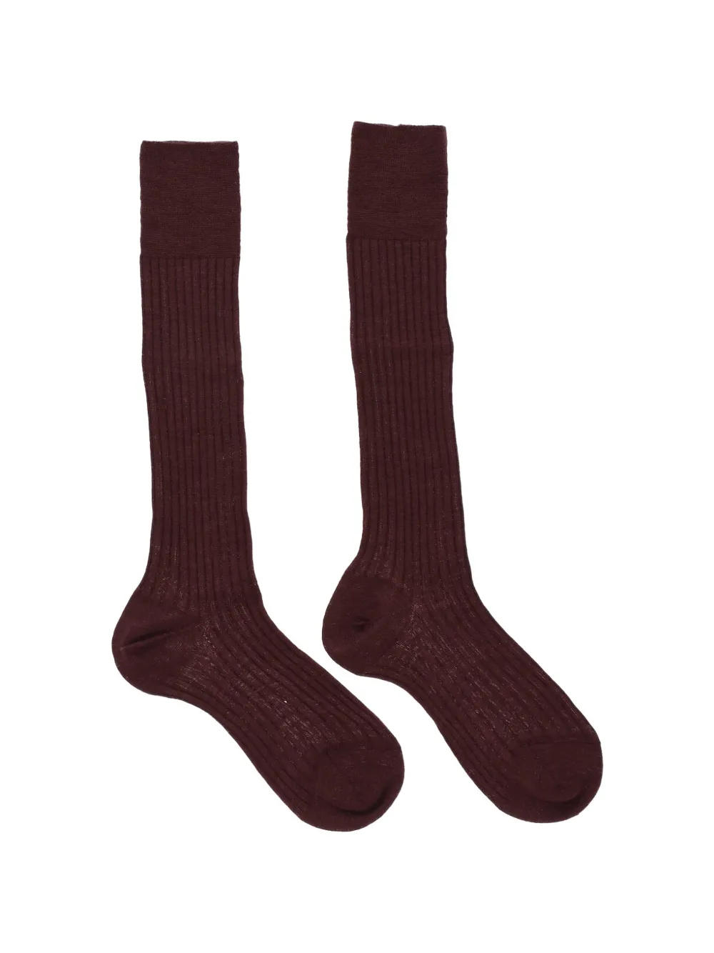 Maria La Rosa Ribbed Knee-high Socks In Red