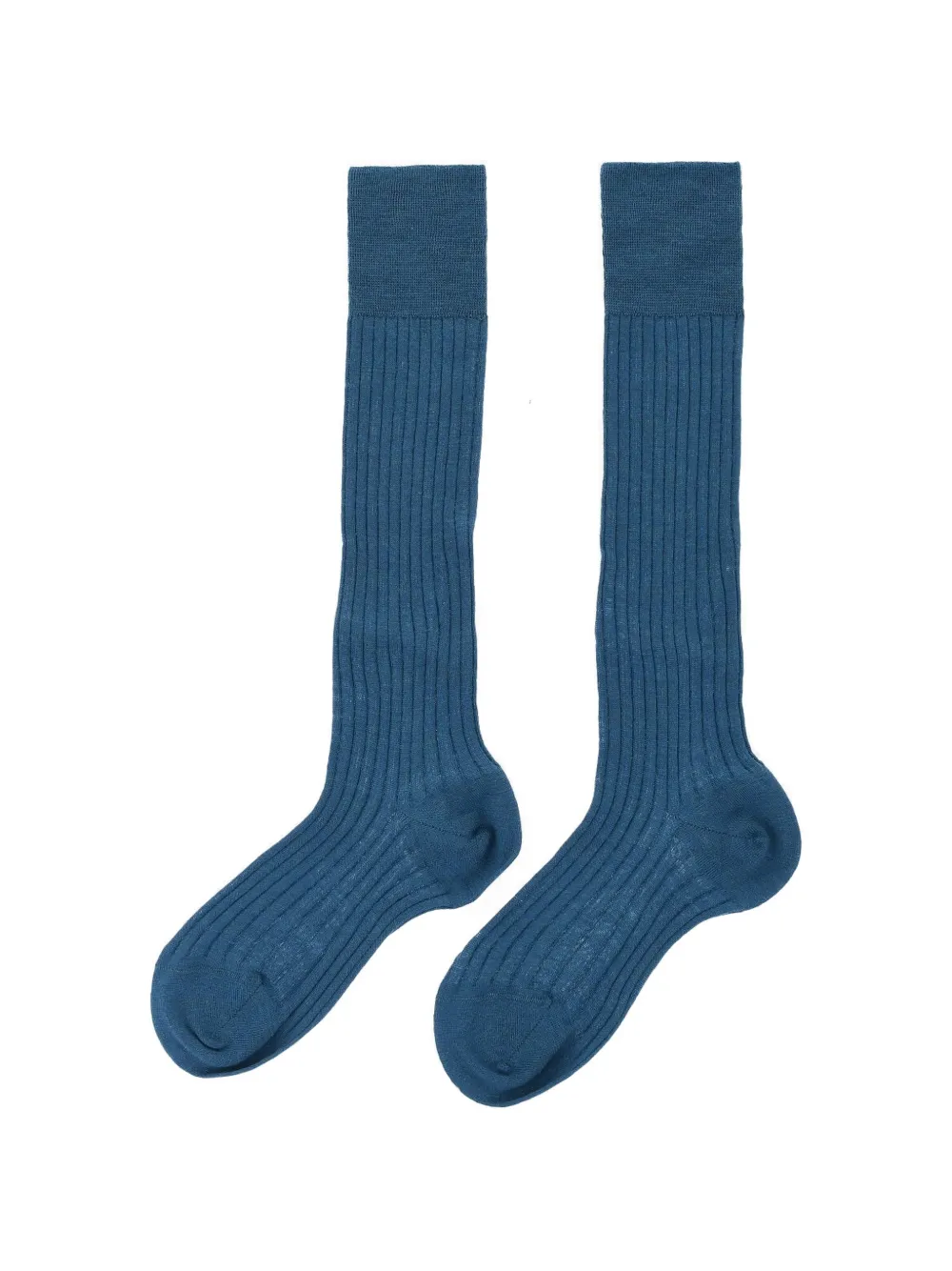 Maria La Rosa Ribbed-knit Knee-high Socks In Blue