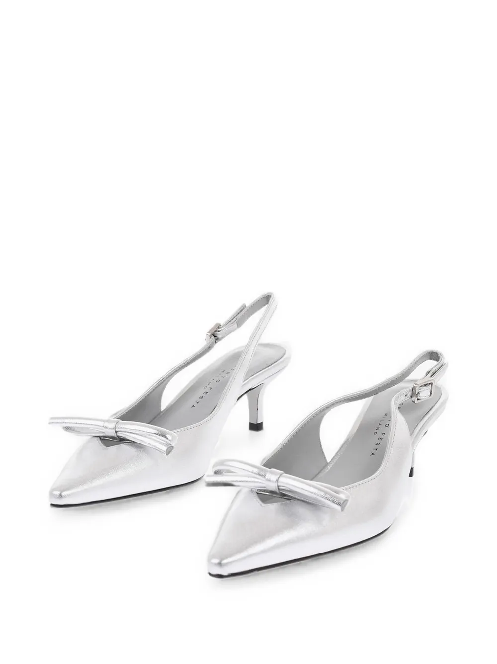 Roberto Festa bow-detail slingback pumps Grijs