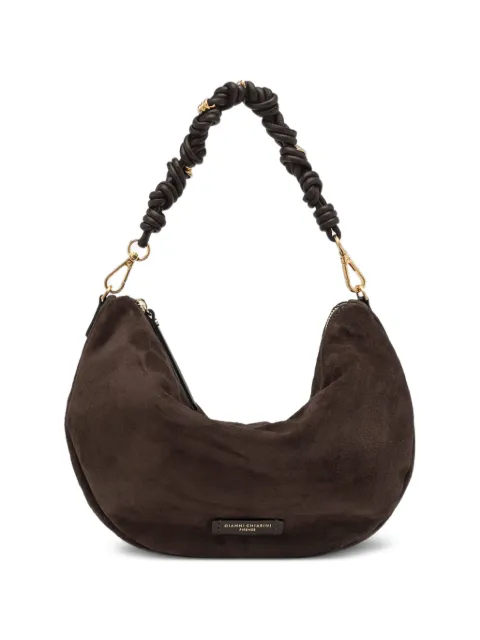 GIANNI CHIARINI Cleo suede twisted-handle shoulder bag