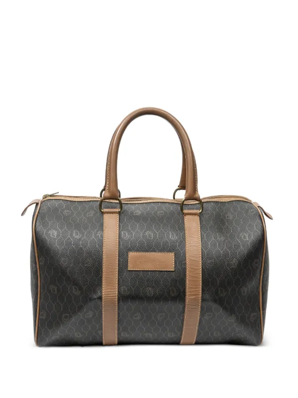 Dior Pre-owned Honeycomb Boston Tote Bag in Black