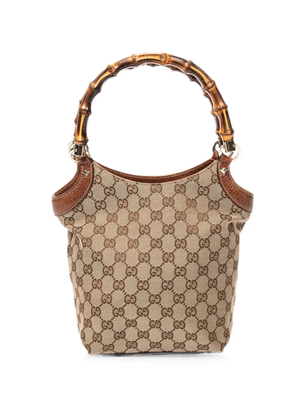 Gucci Pre-Owned small Bamboo monogram-pattern tote bag - Marrone