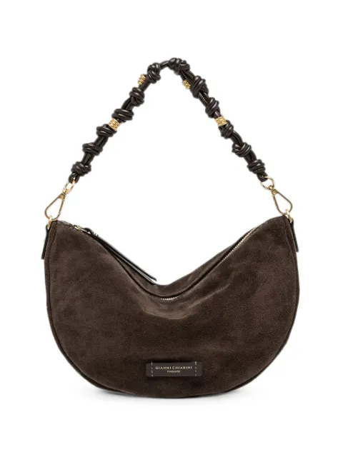 GIANNI CHIARINI knotted-handle suede shoulder bag