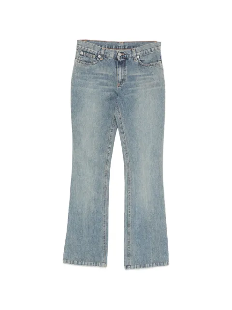 John Richmond Vintage 2000s rhinestone-embellished flared jeans