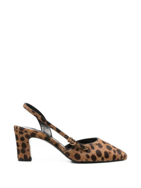 HERBERT LEVINE leopard-print slingback pumps