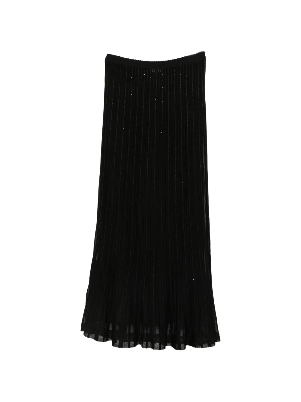 TOM FORD sequin-embellished ribbed long skirt - Nero