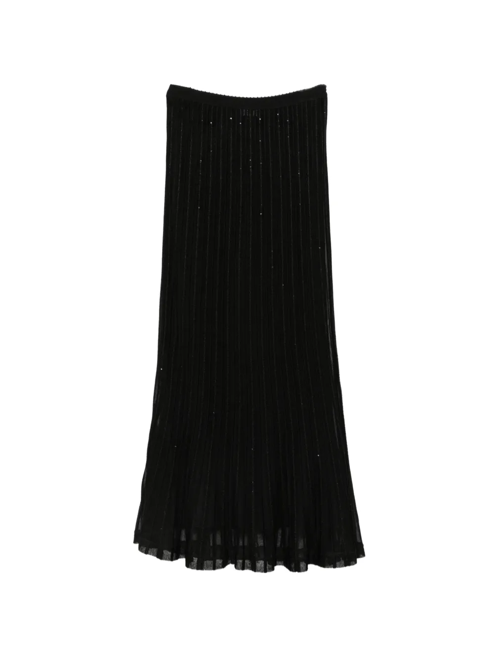 TOM FORD sequin-embellished ribbed long skirt - Nero
