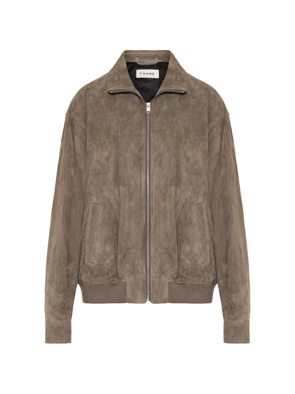FRAME suede bomber jacket - Marrone