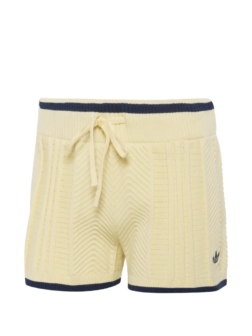 adidas chevron-knit drawstring shorts - Neutrals
