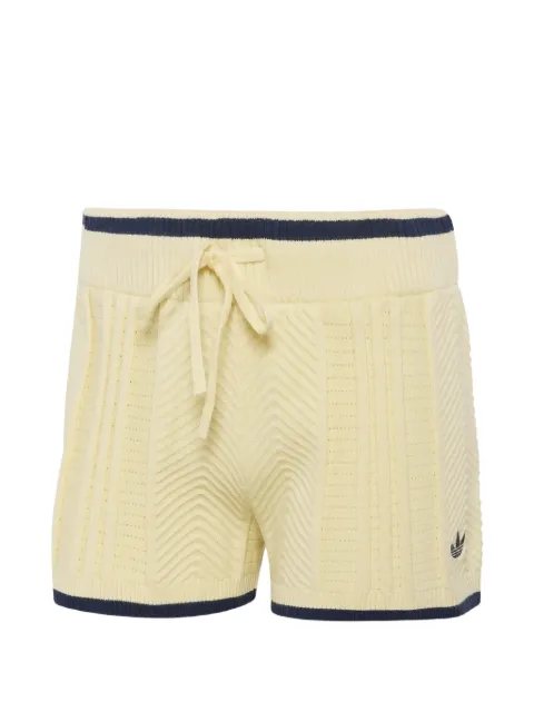 adidas chevron-knit drawstring shorts
