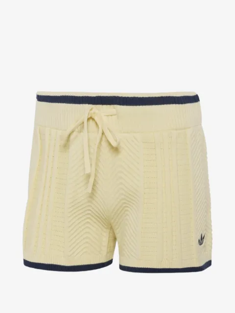 adidas chevron-knit drawstring shorts